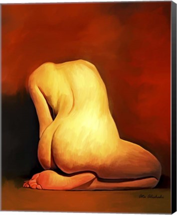 Framed Nude Figure Print