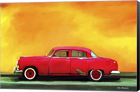 Framed Red Car 2 Print