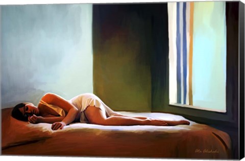 Framed Sleeping Lady Print