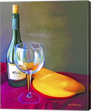 Framed Wine Bread Print