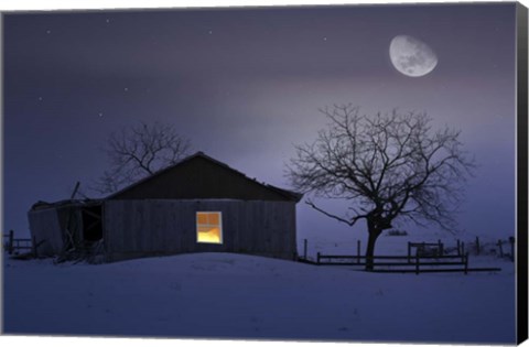 Framed Winter Night Print