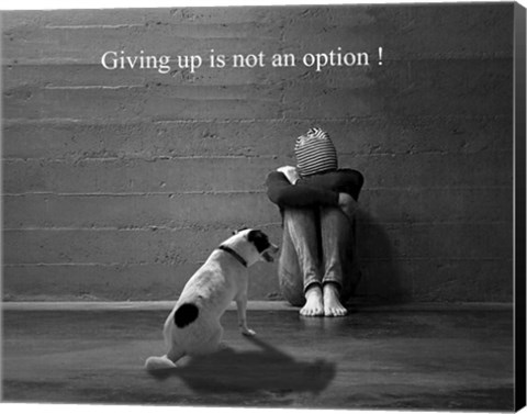 Framed Don't Give Up Print