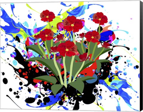 Framed Flower Design 4 Print