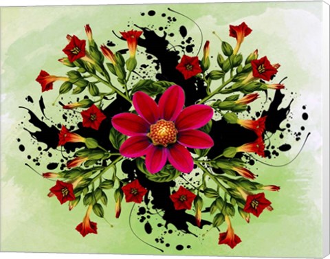 Framed Flower Design 6 Print