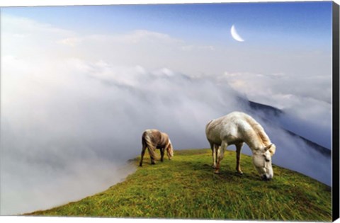 Framed Mountain Horses Print