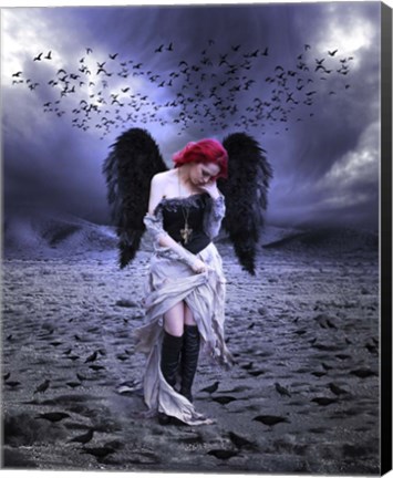 Framed Sad Angel Print