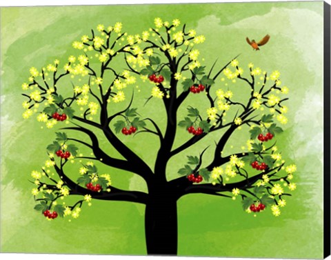 Framed Cherry Tree Print