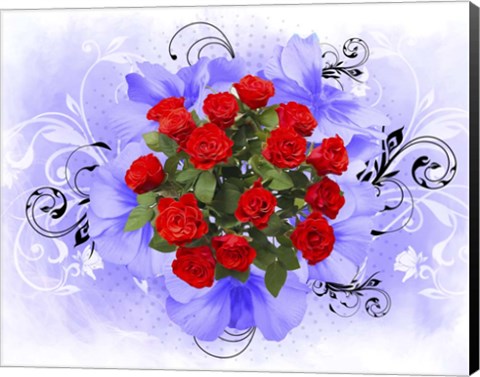Framed Floral Design U Print
