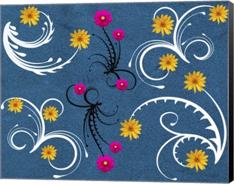 Framed Flower Design 6 Print