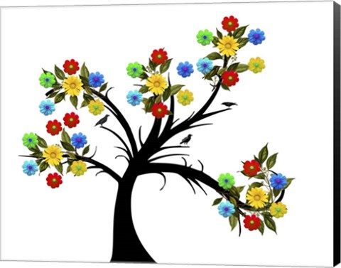 Framed Flower Tree Print
