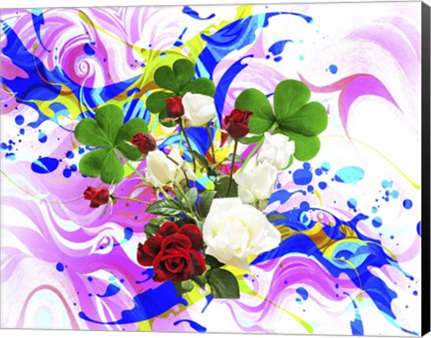 Framed Flower Design 3A Print