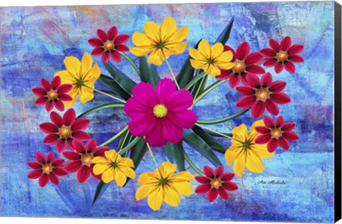 Framed Flower Design 2Mz Print