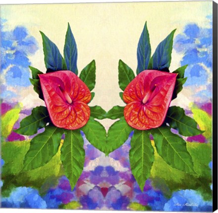 Framed Flower Design 32 Print