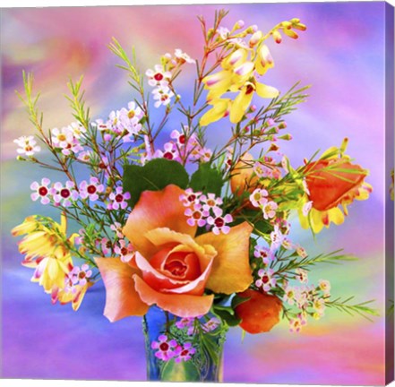 Framed Flower Design 7AB Print