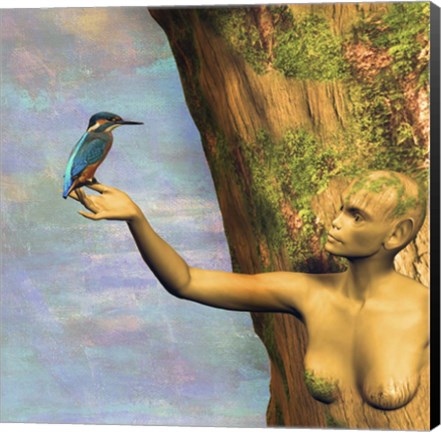 Framed Tree And Bird Print