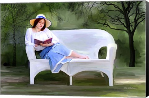 Framed Lady Reading 2 Print