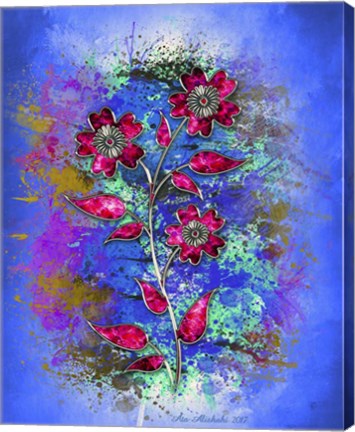Framed Flower Design M8 Print