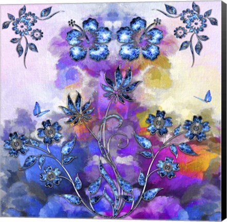 Framed Flower Design Mk9 Print