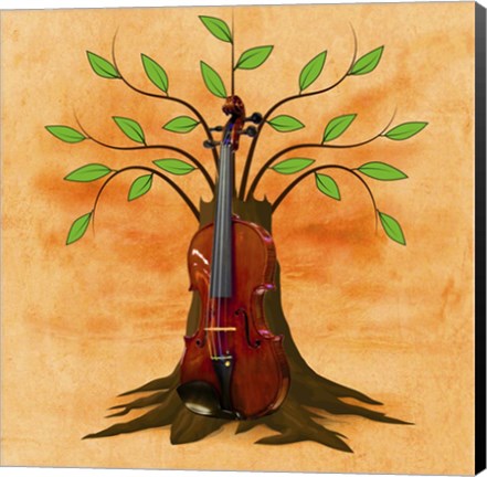 Framed Music Tree Print