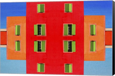 Framed Red Building Print