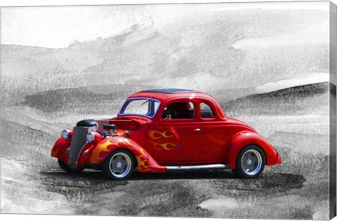 Framed Red Car2 Print