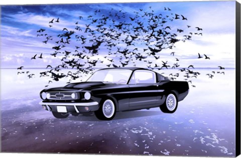 Framed Black Car Print