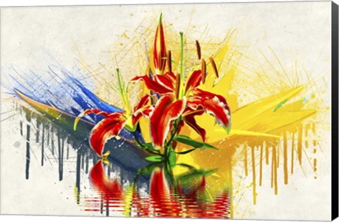 Framed Flower Design 9MA Print