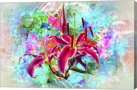 Framed Flower Design M8A Print