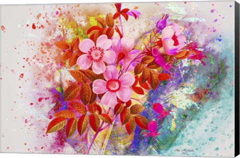 Framed Flower Design K3 Print