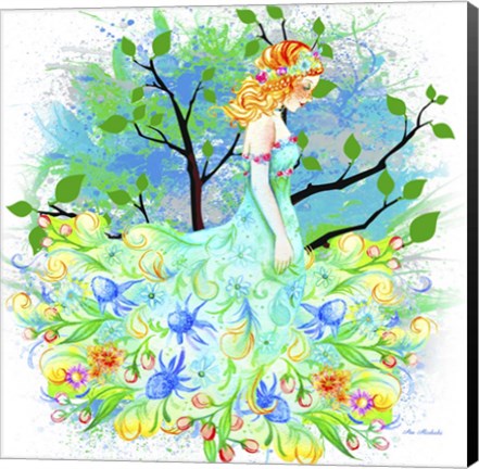 Framed Lady Of Forest Print