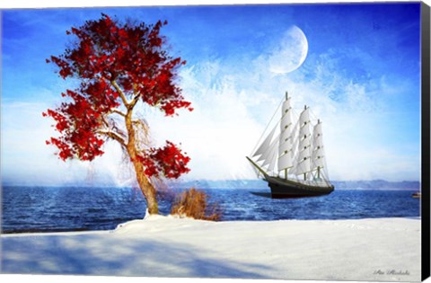 Framed Red Tree K1 Print