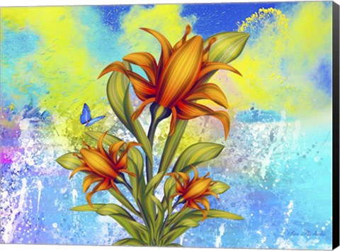 Framed Flowers 9CA Print