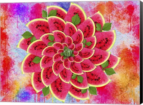 Framed Watermelon Flower Print