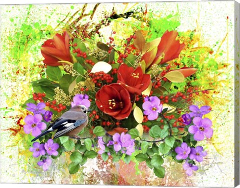 Framed Flowers Explosion SEP5 Print