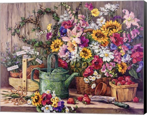 Framed Potting Bench Print