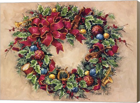 Framed Tis The Season Wreath Print