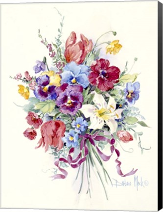 Framed Lavender Ribbons Print