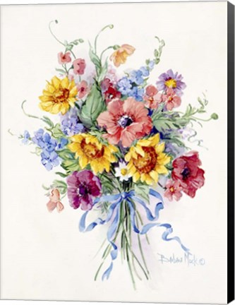 Framed Blue Ribbons Print