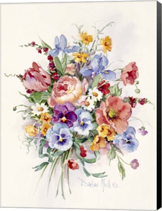 Framed Teal Ribbons Print