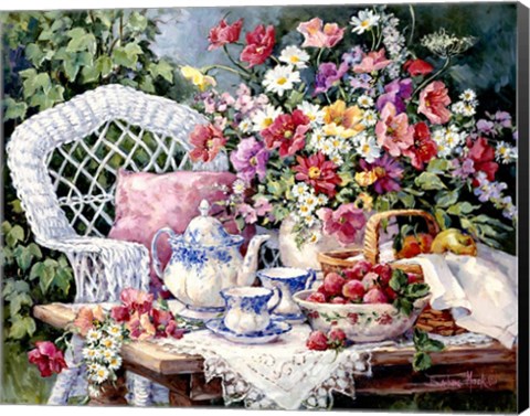 Framed Tea &amp; Strawberries Print