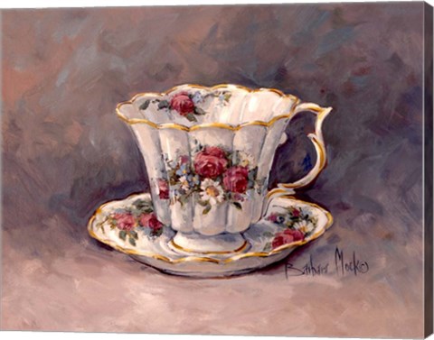 Framed Rose Nosegay Teacup Print