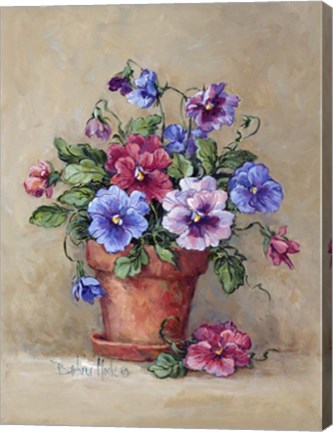 Framed Pansy Pot Print