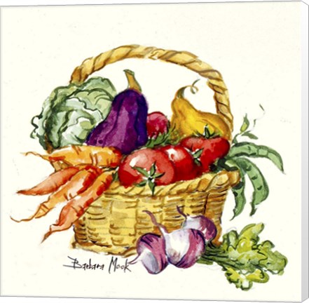 Framed Vegetable Basket Print