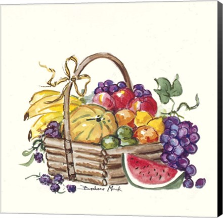 Framed Watermelon and Fruit Basket Print