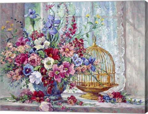 Framed Victorian Blossoms Print