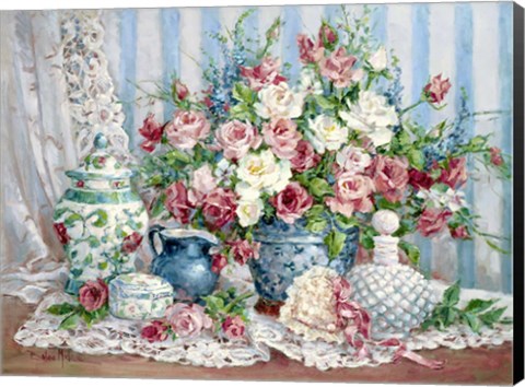 Framed Roses and Romance Print