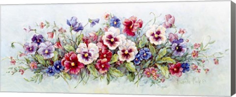 Framed Pansy Bouquet Print