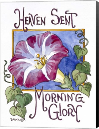 Framed Heaven Sent Mornning Glory-Seed Packet Print