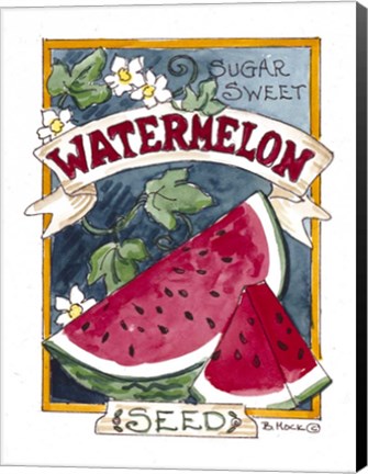 Framed Sugar Sweet Watermelon Print