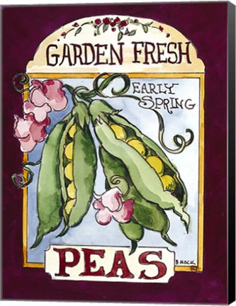 Framed Large Peas Print